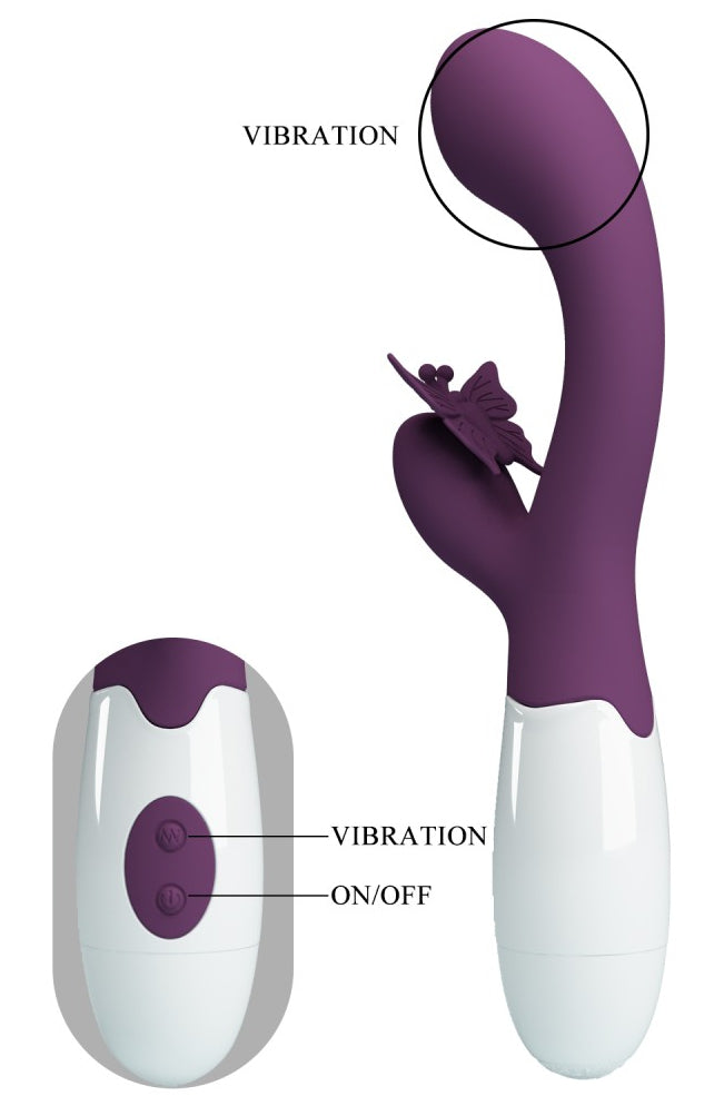 Vibro Rabbit Butterfly Kiss 10 x 3.1cm