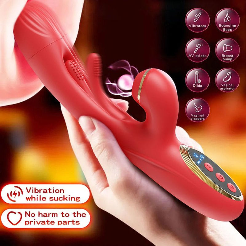 Vibro Rabbit Clitsuck 13 x 3.6cm Rouge
