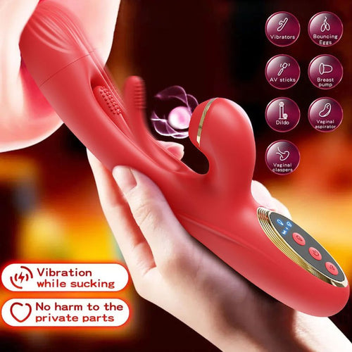 Vibro Rabbit Clitsuck 13 x 3.6cm Rouge