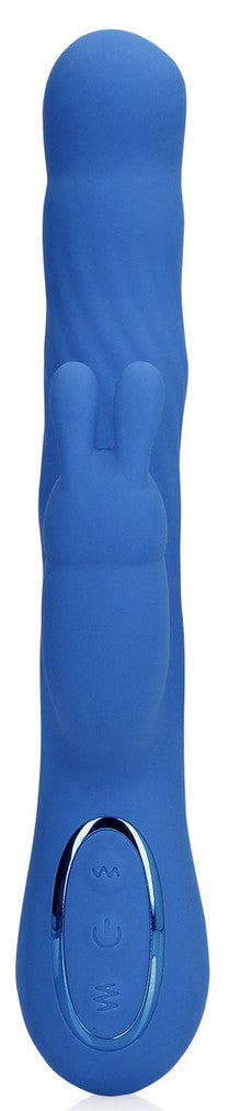 Vibro Rabbit Jetset 14 x 3.5cm Bleu