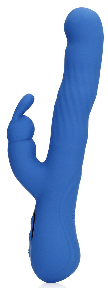 Vibro Rabbit Jetset 14 x 3.5cm Bleu