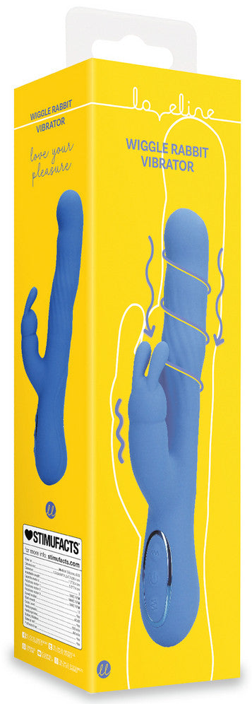 Vibro Rabbit Jetset 14 x 3.5cm Bleu