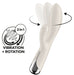 Vibro Rabbit Spinning Rabbit 1 11 x 3.5cm Beige