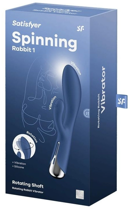 Vibro Rabbit Spinning Rabbit 1 11 x 3.5cm Bleu