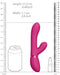 Vibro Rabbit Tani 22 x 3.5cm Rose