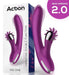 Vibro Rabbit Vibrating Double 10 x 3.5cm Violet