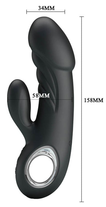 Vibromasseur Ansel Pretty Love 16cm Noir