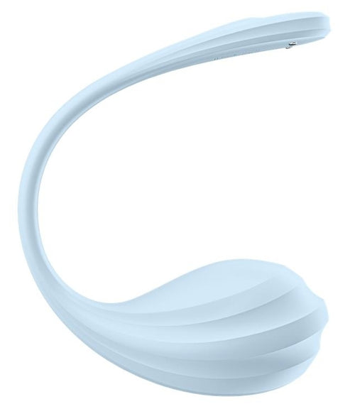 Vibromasseur Connecté Point G Smooth Petal 8.5 x 3.8cm Bleu Clair