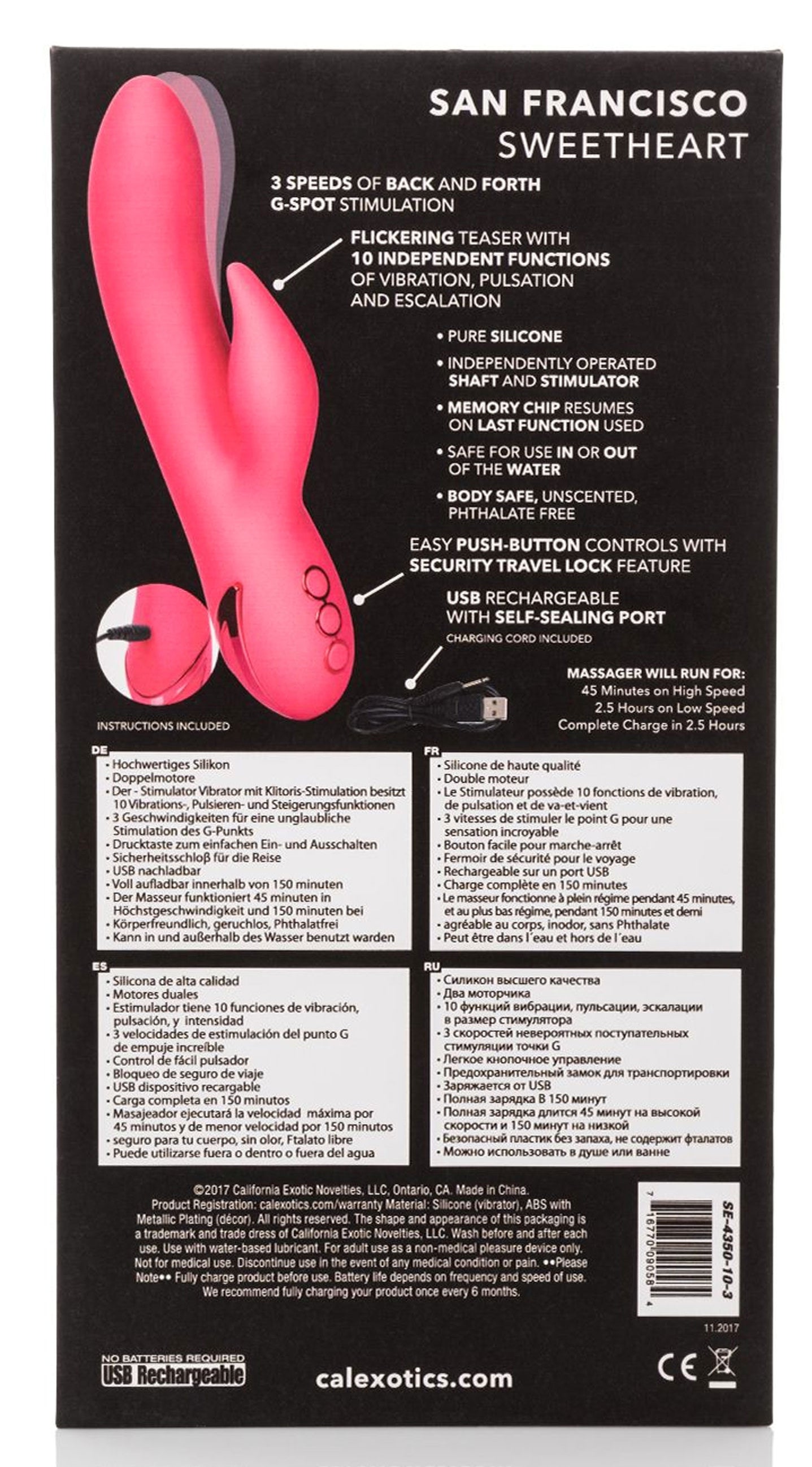 Vibromasseur Rabbit San Francisco Sweetheart