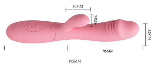 Vibromasseur Rabbit Snappy 9.5 x 3.2cm Rose Pastel