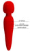 Wand Meredith 21.5cm Tête 50mm Rouge