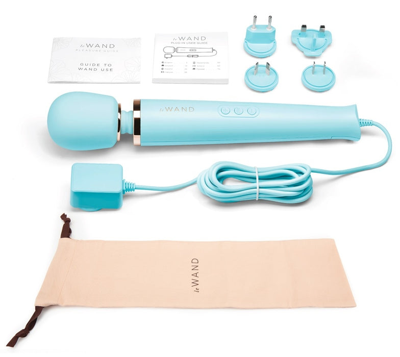 Wand Powerful Plug-In 34cm - Tête 62mm Bleu Ciel